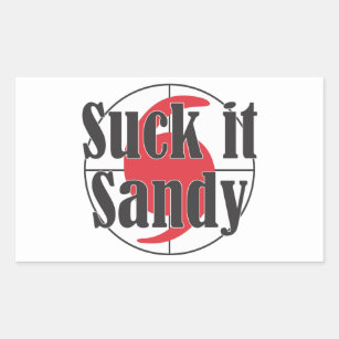 Suck it Sandy Hurricane Design Rectangular Sticker