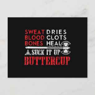 Suck it up Buttercup Funny Design Postcard