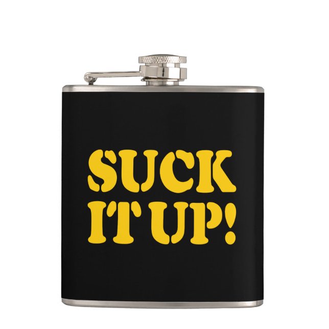 SUCK IT UP! HIP FLASK (Front)