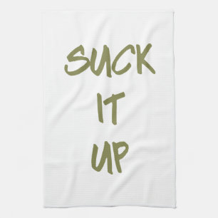 Suck it Up Motivational Workout Gym Tea Towel