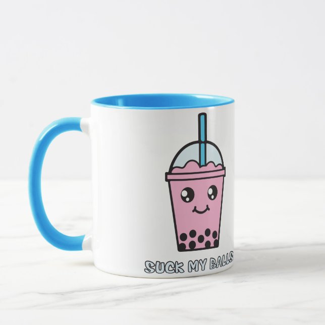 Suck My Balls (Bubble Tea) Mug (Left)