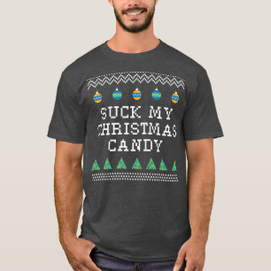 Suck My Christmas Candy Couples Adult Humour Lover T-Shirt