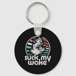 Suck My Wake Jet Ski Retro 70s Funny Jet Skiing Vi Key Ring