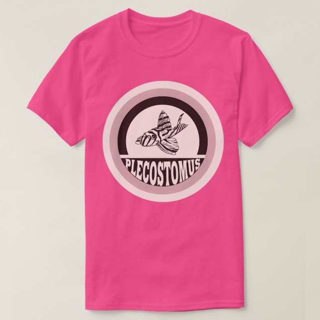 Sucker Catfish Plecostomus Design T-Shirt (Design Front)