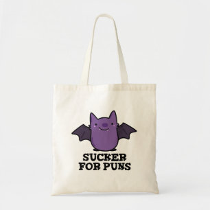 Sucker For Puns Cute Baby Bat Pun Tote Bag