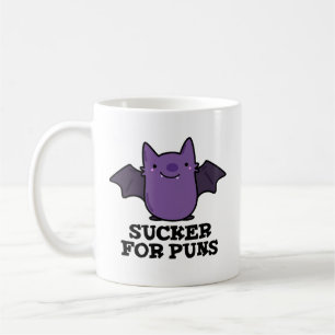 Sucker For Puns Funny Baby Bat Pun  Coffee Mug