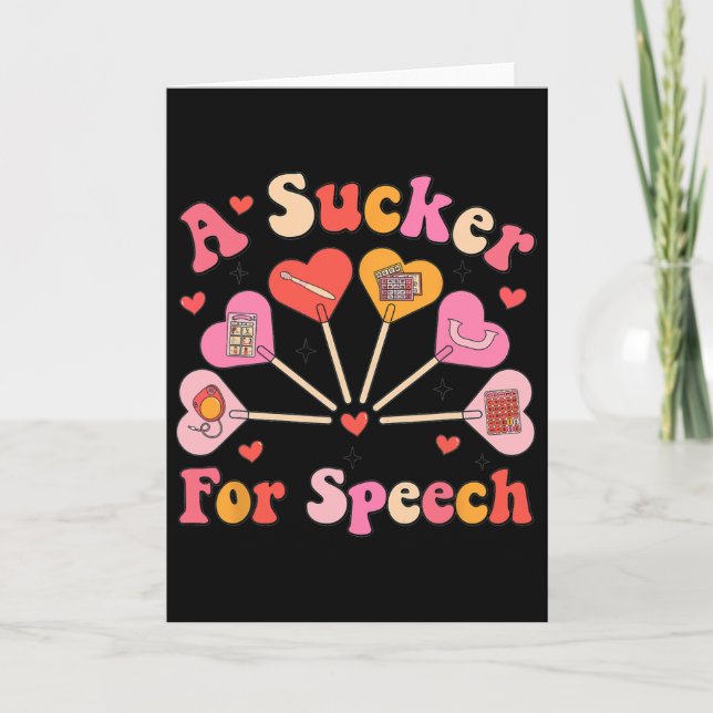 Sucker For Speech Slp Valentine Speech Language Pa Card (Front)