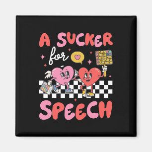 Sucker For Speech Therapy Slp Heart Loving Valenti Magnet