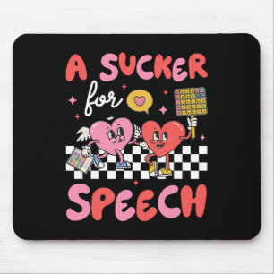 Sucker For Speech Therapy Slp Heart Loving Valenti Mouse Mat
