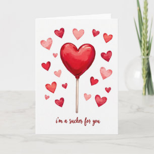 Sucker For You Lollipop Card