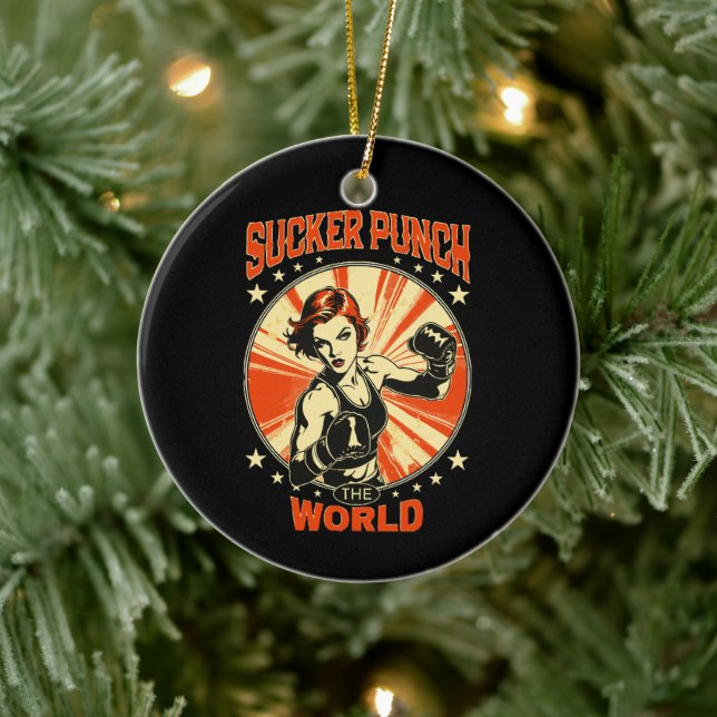 Sucker Punch the World Ceramic Tree Decoration (Tree)