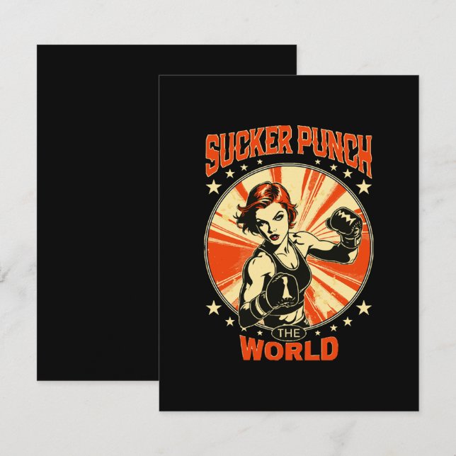 Sucker Punch the World Enclosure Card (Front/Back)