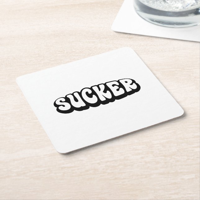 SUCKER SQUARE PAPER COASTER (Angled)