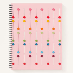 Suckers Lollypop Candy Rainbow Notebook
