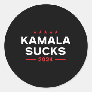 Sucks 2024 Anti Kamala Harris  Classic Round Sticker