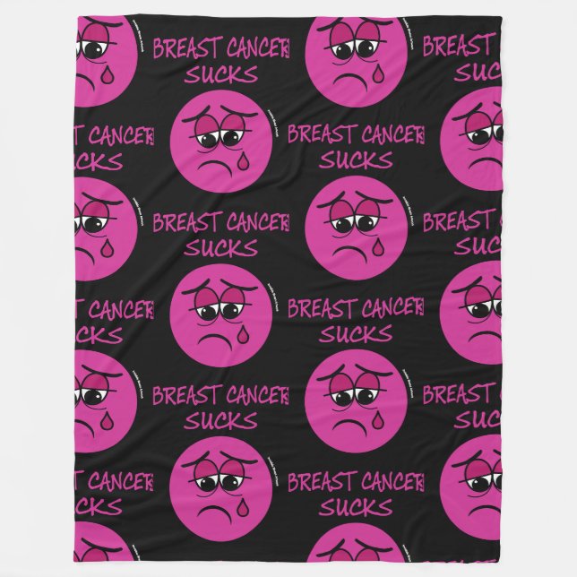 SUCKS...Breast Cancer Fleece Blanket (Front)