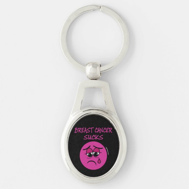 SUCKS...Breast Cancer Key Ring (Front)
