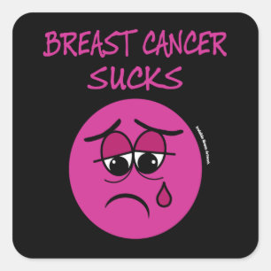 SUCKS...Breast Cancer Square Sticker