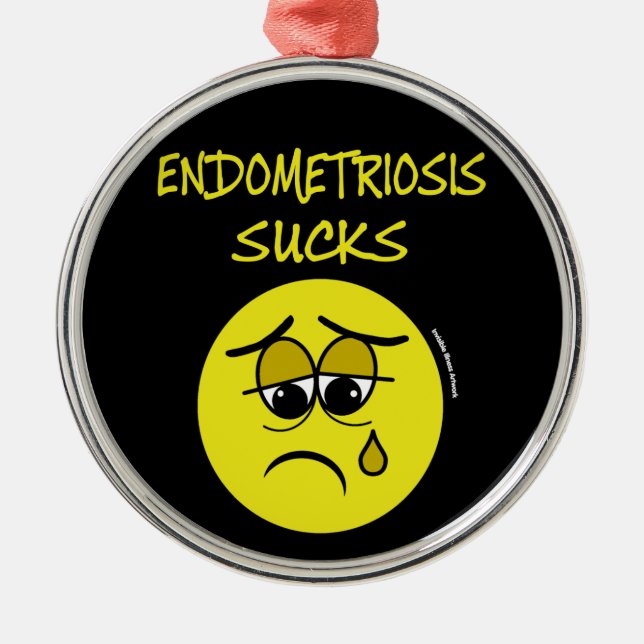 SUCKS...Endometriosis  Metal Tree Decoration (Front)