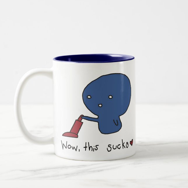 sucksshirtsmall, Two-Tone coffee mug (Left)