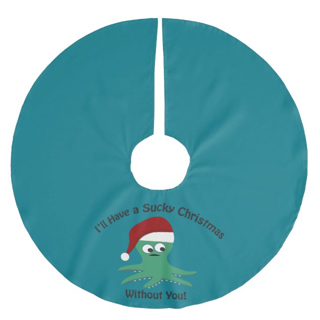 Sucky Christmas Without You Brushed Polyester Tree Skirt (Front)