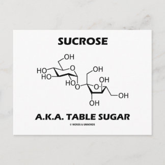 Sucrose A.K.A. Table Sugar (Chemical Molecule) Postcard