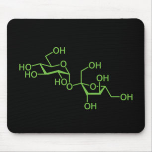 Sucrose Sugar Molecule Chemical Diagram Mouse Mat