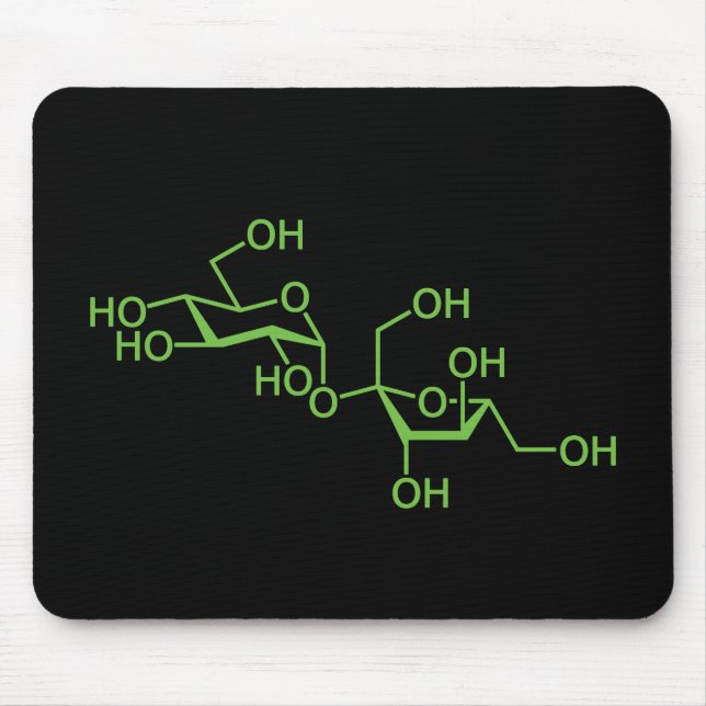 Sucrose Sugar Molecule Chemical Diagram Mouse Mat (Front)