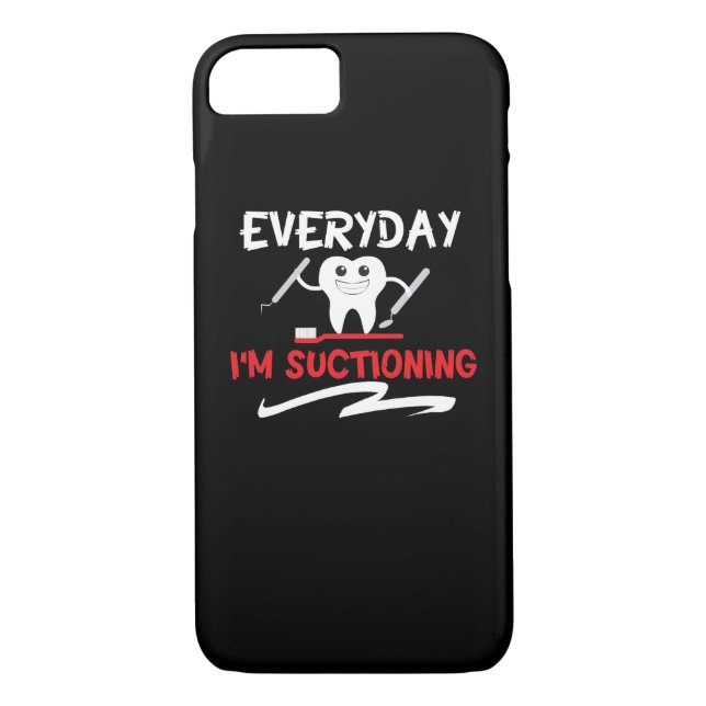 Suctioning Dentist Toothbrush Dental Student Case-Mate iPhone Case (Back)