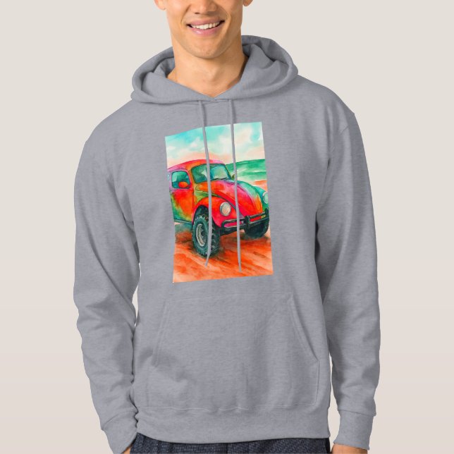Sudadera auto en la playa  hoodie (Front)