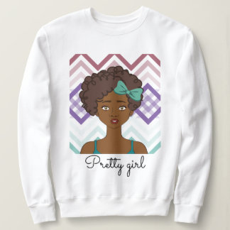 Sudadera Pretty Girl, with an African girl drawing Sweatshirt