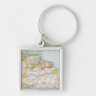 Sudamerika nordliches Blatt - South America Map Key Ring