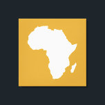 Sudan Brown Audacious Africa Canvas Print<br><div class="desc">Africa map outline in white with contrasting colours in Emporio Moffa's "Safari" palette inspired by the daring adventurousness and wilderness of the continent.</div>