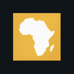 Sudan Brown Audacious Africa Canvas Print<br><div class="desc">Africa map outline in white with contrasting colours in Emporio Moffa's "Safari" palette inspired by the daring adventurousness and wilderness of the continent.</div>