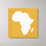 Sudan Brown Audacious Africa Canvas Print<br><div class="desc">Africa map outline in white with contrasting colours in Emporio Moffa's "Safari" palette inspired by the daring adventurousness and wilderness of the continent.</div>