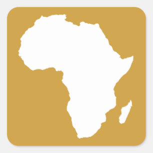 Sudan Brown Audacious Africa Square Sticker