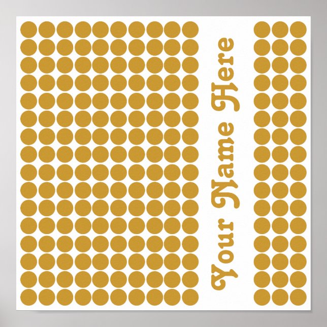 Sudan Brown Safari Dot with name Poster (Front)