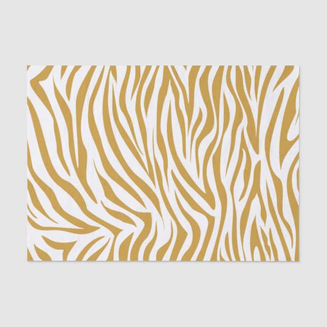 Sudan Brown Safari Zebra Tissue Paper (Front)