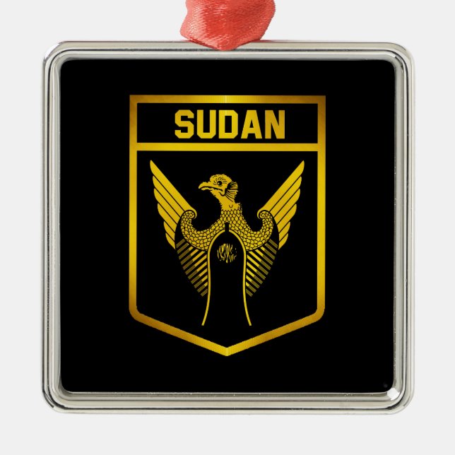 Sudan Emblem Metal Tree Decoration (Front)