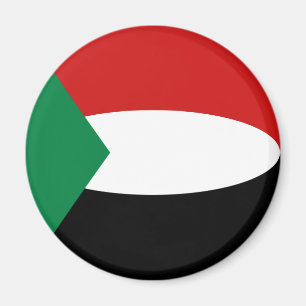 Sudan Fisheye Flag Magnet