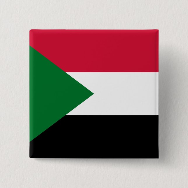 Sudan Flag 15 Cm Square Badge (Front)
