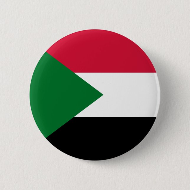 Sudan Flag 6 Cm Round Badge (Front)