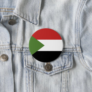 Sudan flag 7.5 cm round badge