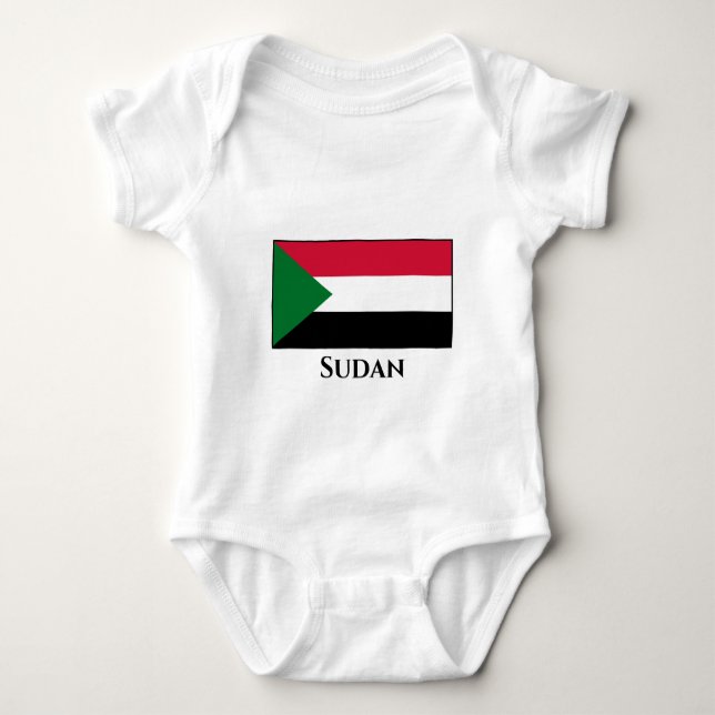 Sudan Flag Baby Bodysuit (Front)