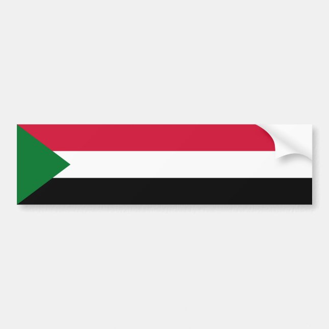 Sudan Flag Bumper Sticker (Front)