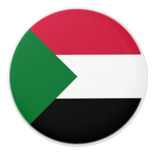 Sudan Flag Ceramic Knob
