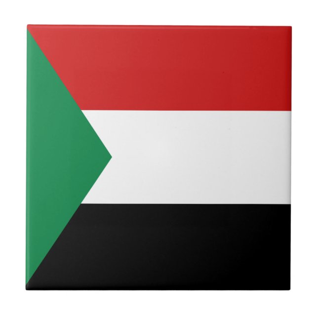 Sudan Flag Ceramic Tile (Front)
