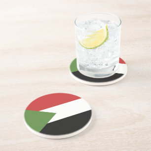 Sudan flag coaster