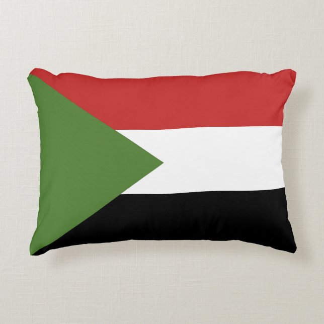 Sudan flag decorative cushion (Front)