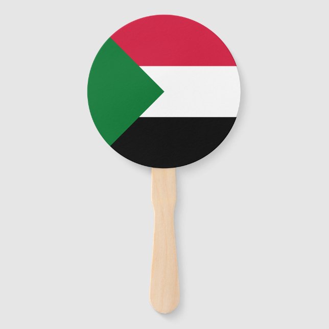 Sudan Flag Hand Fan (Front)